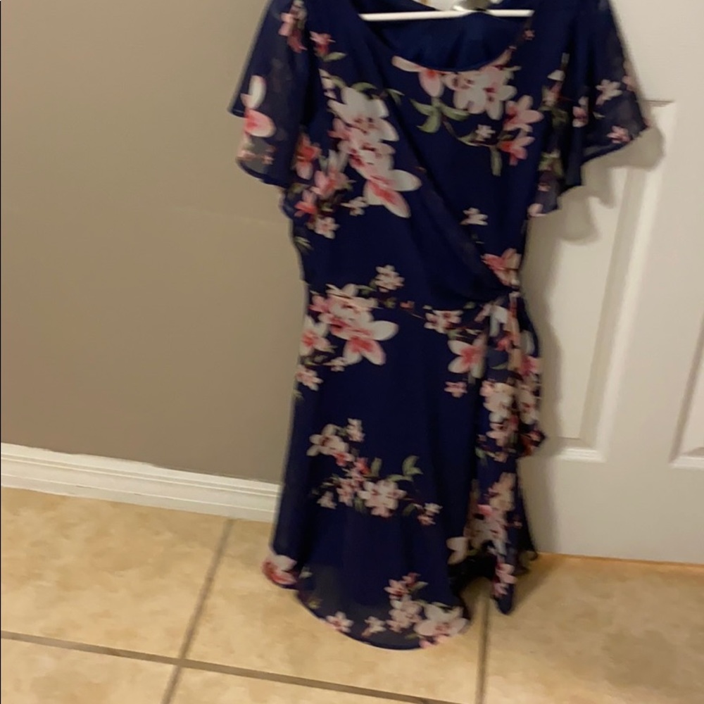 Navy floral dress